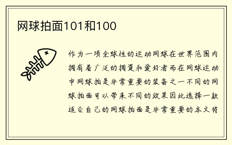 网球拍面101和100